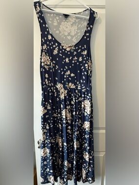 Torrid Navy Floral Sleeveless Dress- sz 1